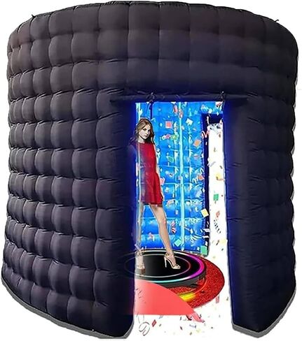 Inflatable Photo Booth Enclosure, 360 Photo Booth Backdrop for Parties 10 X 8Feet, with Led Light, Blower, for Wedding, Party, Events, Birthday in Kuwait