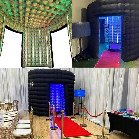 360 Photo Booth Enclosure - 10ft Width, Inflatable Photo Booth Wall Background W/RGB LED Light, for Advertising, Bars, Shopping Malls, Events, Trade Shows in Kuwait