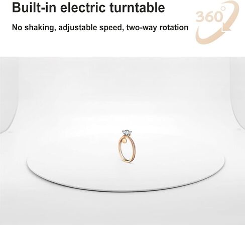 3000k-5500k Mini Photo Studio Light Box for Photography, Shooting Tent Kit, with 360°Rotating Platform Dual Mode,Adjustable Lighting Booth, 5 Color Backdrops in Kuwait