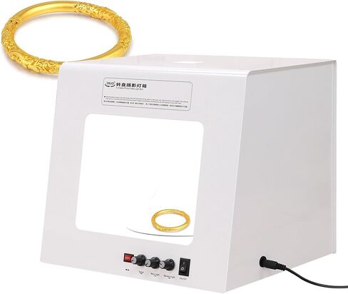 Mini Photo Studio Tent, Jewelry Shooting Kit, with LED Light Strips & with 6 Color Photography Backdrops, Product Photography Light Box in Kuwait