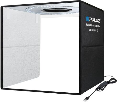 Light Box Photography Studio, Portable Folding LED Photo Box with 12 Colors Backdrops, CRI 95 Lighting for Jewelry and Miniature Model Photography in Kuwait