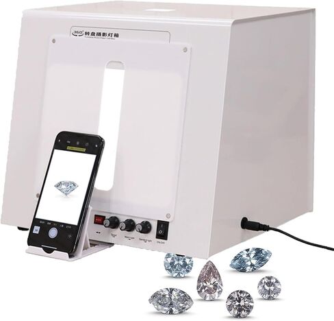 Light Box Photography 11.8x10.2x10.2, 5 Color Backdrops, Dimmable 4 LED Light Panels, Lightbox Photo Booth Shooting Tent, for Product Photography in Kuwait