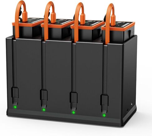 Moultrie Edge Battery Charger 4 Port Charger for Power Mag Battery | Compatible with Moultrie Edge Battery Pack 5V/3A Input Output, Not Included Batteries in Kuwait