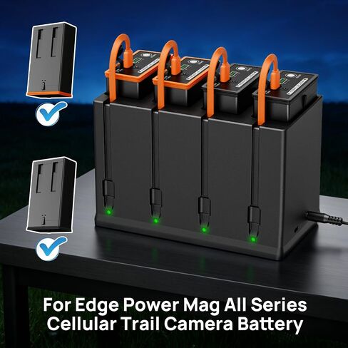 Moultrie Edge Battery Charger 4 Port Charger for Power Mag Battery | Compatible with Moultrie Edge Battery Pack 5V/3A Input Output, Not Included Batteries in Kuwait