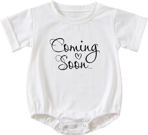 Jimonda Baby Bodysuit Boy Girl Bubble Romper Cotton Short Sleeve Outfits | Funny Slogan Baby Clothes, Cute Newborn T-Shirt, Unisex, Gender Neutral, Lightweight, Breathable, Pregnancy Announcement in Kuwait