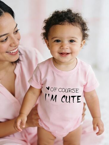 Jimonda Baby Bodysuit Boy Girl Bubble Romper Cotton Short Sleeve Outfits | Funny Slogan Baby Clothes, Cute Newborn T-Shirt, Unisex, Gender Neutral, Lightweight, Breathable, Pregnancy Announcement in Kuwait