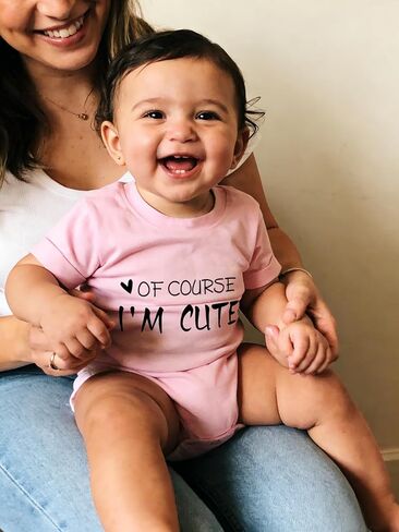Jimonda Baby Bodysuit Boy Girl Bubble Romper Cotton Short Sleeve Outfits | Funny Slogan Baby Clothes, Cute Newborn T-Shirt, Unisex, Gender Neutral, Lightweight, Breathable, Pregnancy Announcement in Kuwait