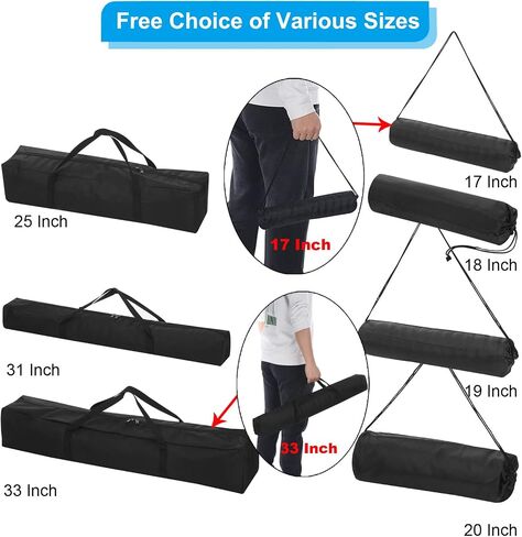16 Inch Ultra Mini Tripod Monopod Case Bag, Nylon Foldable Tripod Carrying Case Storage Bag with Shoulder Strap for Outdoor Travel Camping, Black in Kuwait