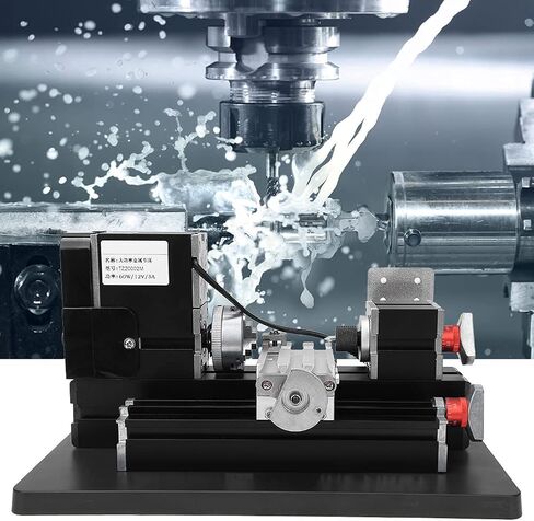 JTLB Metal Lathe, High Power 60W Motor with Belt Protection Cover, for Wood Plastic Soft Metal Processing 135mm Length 12000rpm in Kuwait
