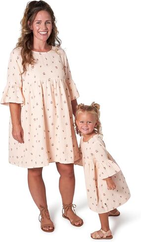 Modern Moments by Gerber Baby Girls' Mommy and Me Gauze Dress in Kuwait