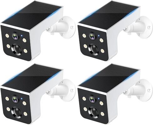 Thybro Solar Outdoor Wireless Security Camera Tolerate the Any Weather | Long Battery Life Recharges via 5W Solar Panel - Perfect for Monitoring House Entrance Video Quality is Great and Clear 4Pack in Kuwait