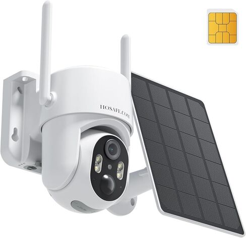 HOSAFE.COM 4G LTE Cellular Security Camera No Internet Needed,2K Solar No WiFi Security Camera Outdoor Wireless with SIM Card Jobsite, 360 Live View, Motion Detection, Free Cloud Storage(Need Apply) in Kuwait