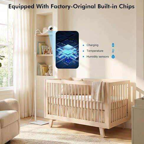 Floor Stand for Nanit Pro Baby Monitor, Nanit Stand with Adjustable Height and Heavy-Duty Stable Base, Full Enclosure Camera Mount Baby Monitor Stand No Tools or Wall Damage(Camera not Included) in Kuwait
