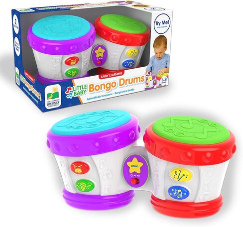 The Learning Journey Early Learning - Little Baby Bongo Drums - Electronic Musical Toddler Toys & Gifts for Boys & Girls Ages 12 Months & Up - Award Winning Musical Learning Toy, Multi in Kuwait