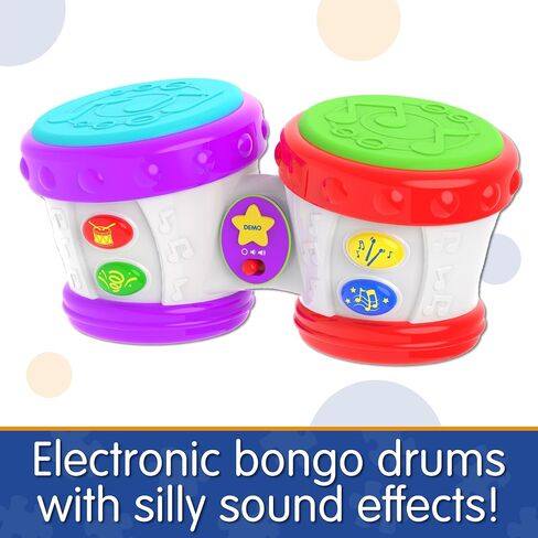 The Learning Journey Early Learning - Little Baby Bongo Drums - Electronic Musical Toddler Toys & Gifts for Boys & Girls Ages 12 Months & Up - Award Winning Musical Learning Toy, Multi in Kuwait