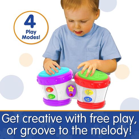 The Learning Journey Early Learning - Little Baby Bongo Drums - Electronic Musical Toddler Toys & Gifts for Boys & Girls Ages 12 Months & Up - Award Winning Musical Learning Toy, Multi in Kuwait