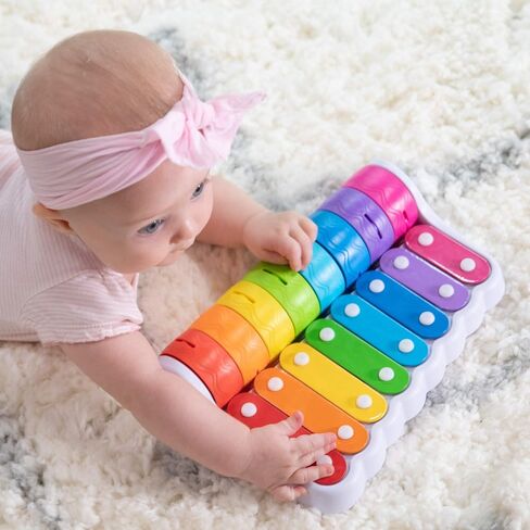 Fat Brain Toys Rock 'N Roller Piano - Musical Bells for Babies & Toddlers in Kuwait