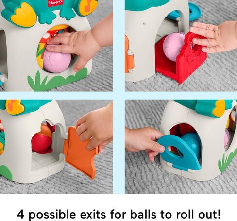 Fisher-Price Baby Toy Light-Up & Roll Frog Musical Ball Drop Activity & 3 Balls for Developmental Play Infants & Toddlers Ages 6+ Months in Kuwait