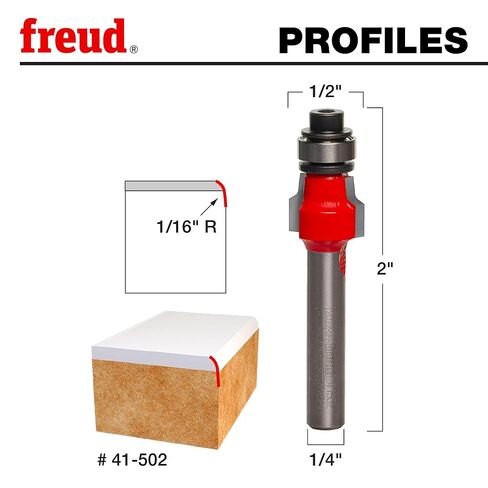 Freud 41-502: 1/16" Radius Laminate Trim Bit with 1/4" Shank in Kuwait