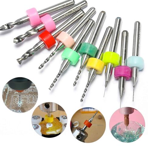 Genmitsu 30pcs PCB Drill Bits Set, 0.1mm-3.0mm, 1/8" Shank Spiral Flute CNC Router Bits for Print Circuit Board Jewelry CNC Engraving, PD30A in Kuwait