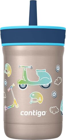 Contigo Kids’ Leighton Straw Tumbler with Spill-Proof Lid 12oz Raspberry/Azalea in Kuwait
