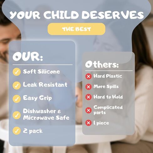 Silicone Sippy Cups, Baby Training Cups, Soft Spout, 2-Pack in Kuwait