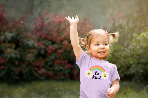 Be Kind T-Shirt Kids Kindness Rainbow Shirt Toddler Girl in Purple in Kuwait