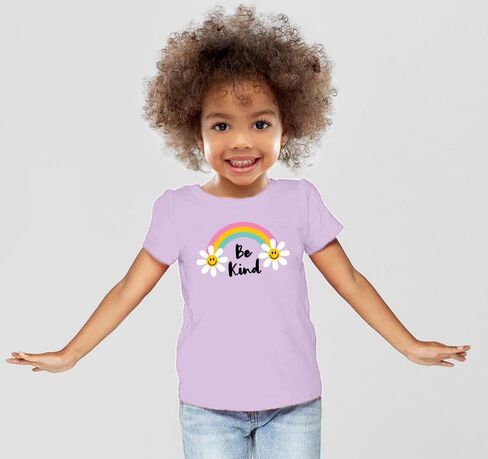Be Kind T-Shirt Kids Kindness Rainbow Shirt Toddler Girl in Purple in Kuwait