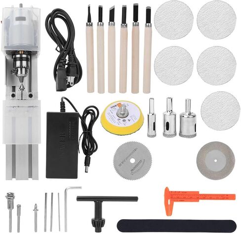 Milling Lathe Machine with 7- Speed Adjustment - Compact DIY Woodworking Polishing Grinding Tool for Family Enthusiasts (US Plug) in Kuwait