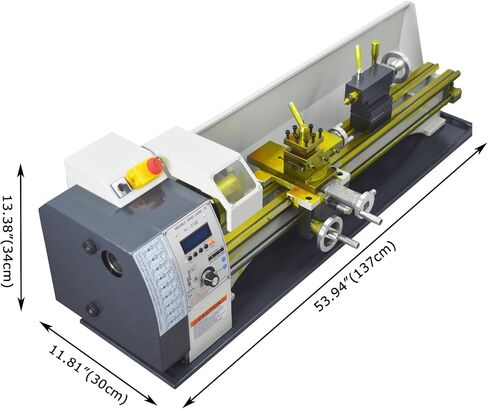 8"*39" Precision Metal Bench Lathe RC-210E Electronic Pulse Lathe 50-2500rpm Variable Speed Metric/Imperial Thread 110V 1100W in Kuwait