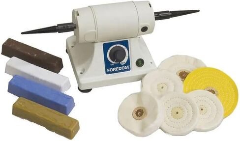 Foredom K.3390 Bench Lathe Kit with Tapered Spindles, Polishing Compound and Buffs in Kuwait