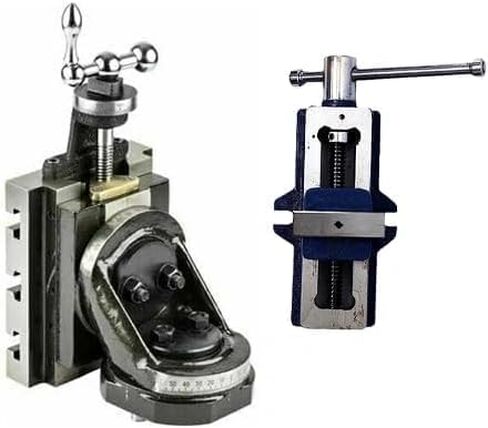 LATHE VERTICAL MILLING SLIDE SWIVEL BASE 4" X 5" WITH 2"50MM SELF CENTERING VICE with 88MM STEEL GRINDING VICE PRECISION TYPE WITH T-NUTS in Kuwait