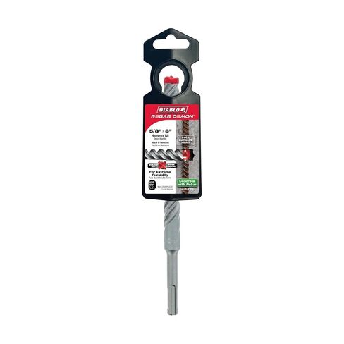 Diablo Rebar Demon SDS-Plus 4-Cutter Full Carbide Head Hammer Drill Bit | 5/8" Diameter, 8" Length, Ideal for Concrete and Reinforced Materials - DMAPL4220 in Kuwait