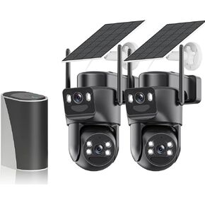 BEENOCAM 4K Dual Lens Solar Security Cameras Wireless Outdoor, 2 Cam-Kit in Kuwait