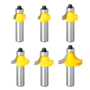 7Pcs 1/4" Inch Shanks Roundover Edging Router Bit Set,Round Radius: 1/2",3/8",5/16",1/4",7/32",3/16",1/8" in Kuwait