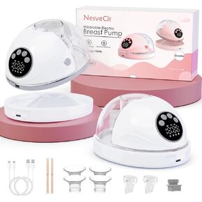 Heated Hands-Free Breast Pump, Wearable Breastfeeding with Heated Base Promotes Milk Production & Warm Comfort, Voice Reminder, 6 Modes & 12 Levels, 19/21/24 Flange for Working Moms & Midnight Feeds in Kuwait