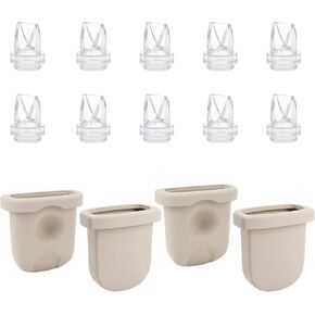 RUKANG 14PCS Replacement Parts for Eufy Breast Pump, 10pcs Duckbill Valves & 4pcs Silicone Diaphragms Compatible with eufy S1 Pro/S1/E10/E20 Pump in Kuwait