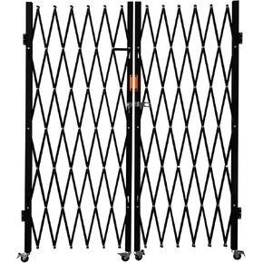 Folding Security Gate with Lockable Scissor Design and 360° Swivel Casters Outdoor Barricade for Entry Security, Garage, Warehouse, and Pool Areas (75“Wx75 H) in Kuwait