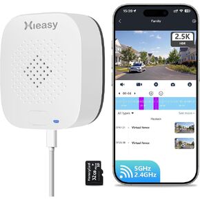 5MP 3K Window Camera, No Monthly Subscription, Full Color Night Vision, AI Motion Detection, 2.4G & 5G Dual Band WiFi, Easy Setup, 24/7 Recording, Included 32GB SD Card in Kuwait