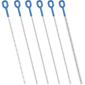 6 Pack Straw Cleaner Brush - 12.6 Inch Extra Long Straw Cleaners Different Sizes and Comfortable Handle for Metal and Plastic Reusable Drinking Straws,Bottle,Cup,Tube - Blue in Saudi Arabia