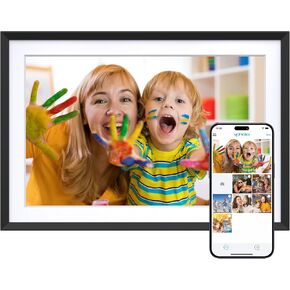 Dragon Touch 10.1'' WiFi Digital Picture Frame with Dual Swappable Snap Frames – 1280×800 HD IPS Touch Screen, Auto-Rotate, Instantly Share Photos/Videos via Free App, Gift for Birthday, Wedding, Mom in Kuwait