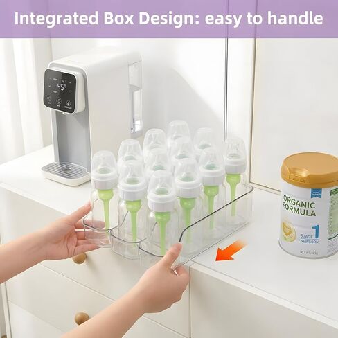 MGY 2 Pack 3 compartments Baby Bottle Organizer compatible with Dr. Brown's 4/8oz Narrow Bottles, Multi-Use Feeding Supplies Holder for Kitchen Counter, Cabinet & Fridge in Kuwait