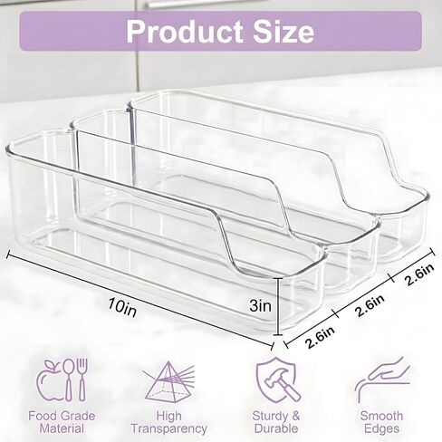 MGY 2 Pack 3 compartments Baby Bottle Organizer compatible with Dr. Brown's 4/8oz Narrow Bottles, Multi-Use Feeding Supplies Holder for Kitchen Counter, Cabinet & Fridge in Kuwait