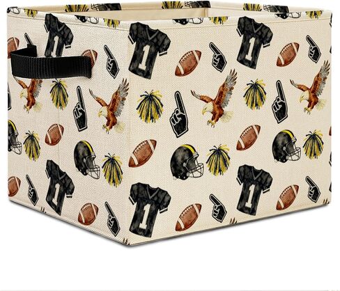 Sports Bear Nursery Storage Bins, Vintage Bears Playing Balls Collapsible Storage Basket Organizer for Kids Sports Room Nursery Bathroom Clothes Toys Books, Toybox for Boys in Kuwait
