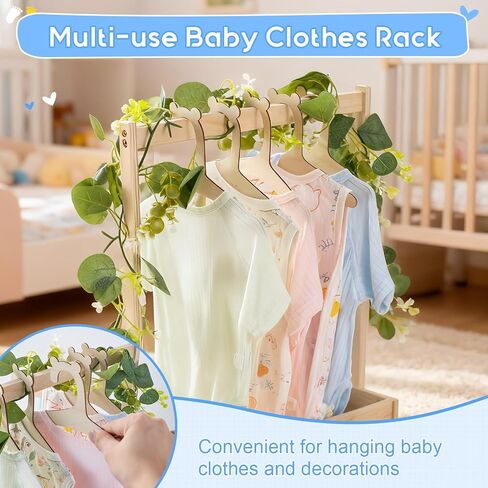 Wooden Baby Shower Crate Closet, Personalized Baby Shower Basket with Wreath & Hanger, Love at First Sight Sonogram Picture Frame, Easy Assembly Baby Clothes Storage Box for Pregnancy Gift in Kuwait