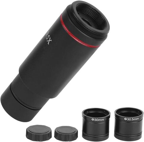 Fafeicy Microscope Camera Adapter 0.5X C Mount Adapter | Expand Field of View for Biological Stereo Microscope ABS Material 23.2mm 30mm 30.5mm Installation Size in Kuwait