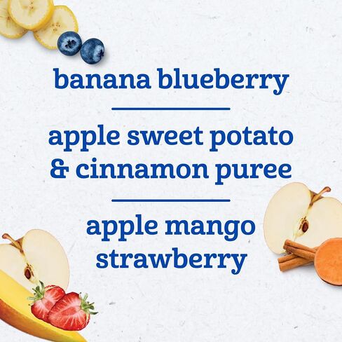 Gerber Toddler Assorted Fruit Variety Pouches, 3.5 Oz, 18 Pack in Kuwait