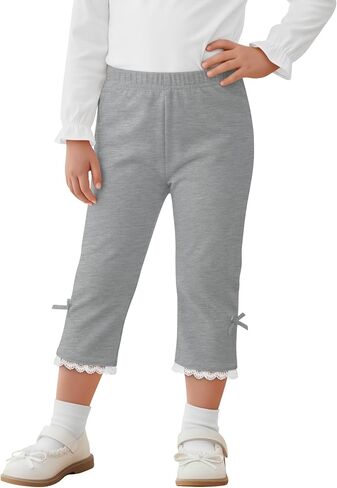 Yooo's Vivi Toddler Girls Capri Leggings | Capri, Leggings, 18M-5T, Baby, Elastic Waist, Stretch, Cropped, Pants, Infant, Casual, Basic, Cute, Trousers, Soft in Kuwait