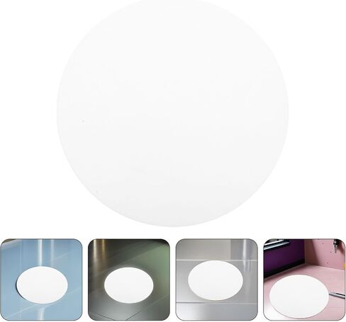 4pcs round Acrylic Lampshade Diffuser Cover with High Light Transmittance and Versatile Compatibility, 20cm White Ceiling Light Replacement Panel for Living Room and Party in Kuwait