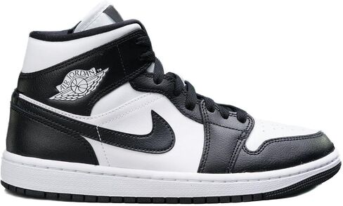 Women's Air Jordan 1 Mid 'Panda' (White, Black) in Kuwait